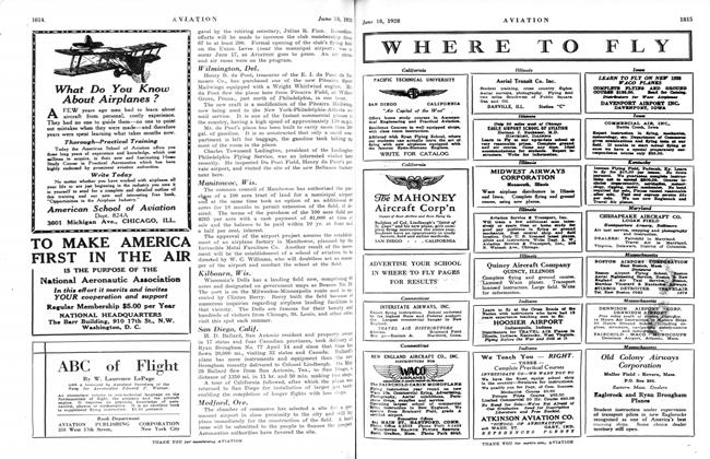 Manitowoc, Wis., Page: 1814 - JUNE 18, 1928 | Aviation Week