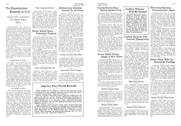 To Test Furniture Firm Plane, Page: 112 - JANUARY 12, 1929 | Aviation Week
