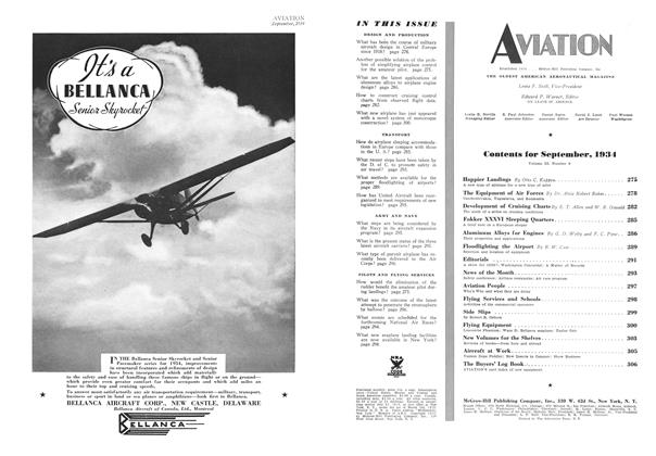 Contents for September, 1934, Page: 3 - SEPTEMBER, 1934 | Aviation Week