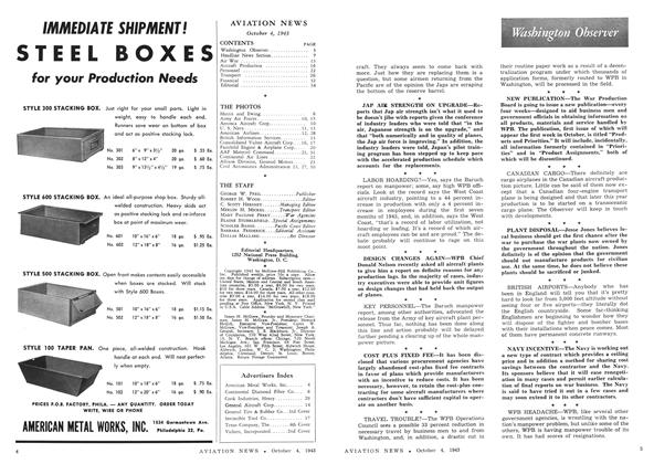 Masthead, Page: 4 - OCTOBER 4, 1943 | Aviation Week