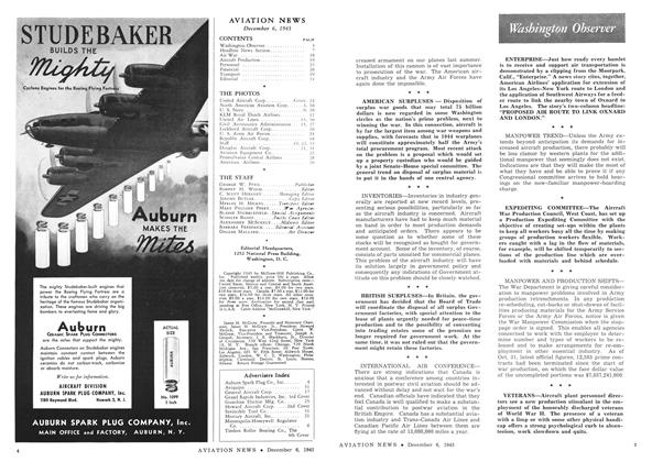 Advertisement, Page: 4 - DECEMBER 6, 1943 | Aviation Week