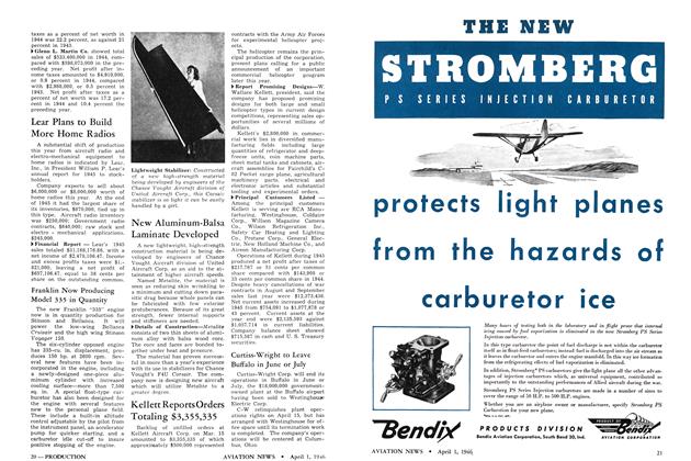 Franklin Now Producing Model 335 in Quantity, Page: 20 - APRIL 1, 1946 | Aviation Week