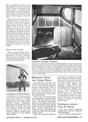 Baltimore Firms Are Using Planes, Page: 15 - DEC. 30, 1946 | Aviation Week