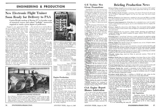 Briefing Production News, Page: 17 - AUG. 4, 1947 | Aviation Week