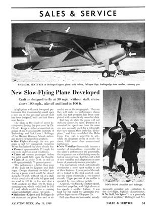 New Slow-flying Plane Developed, Page: 51 - MAY 16, 1949 | Aviation Week