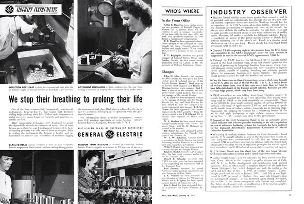 Industry Observer, Page: 11 - JAN. 14, 1952 | Aviation Week