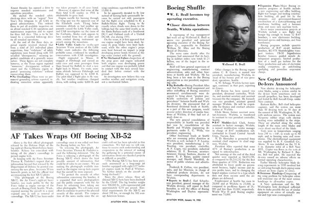 Boeing Shuffle, Page: 15 - JAN. 14, 1952 | Aviation Week