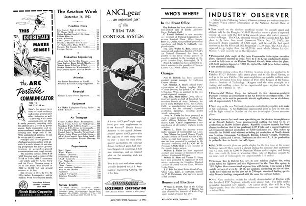Industry Observer, Page: 9 - SEPT. 14, 1953 | Aviation Week