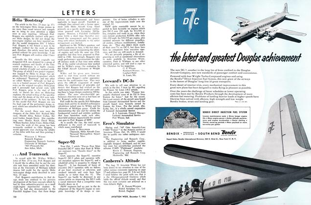 Letters, Page: 122 - DEC. 7, 1953 | Aviation Week