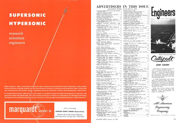 Advertisement, Page: 155 - January 14, 1957 | Aviation Week