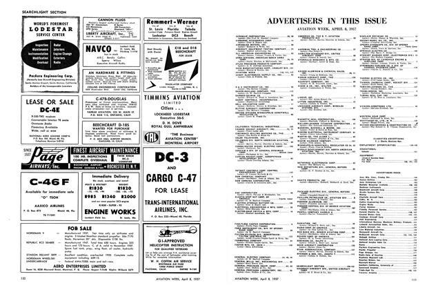 Advertisement, Page: 153 - April 8, 1957 | Aviation Week
