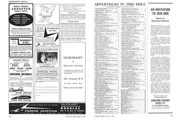Advertisement, Page: 165 - August 5, 1957 | Aviation Week