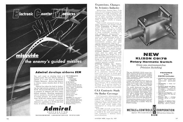 Admiral Corporation, Page: 106 - August 26, 1957 | Aviation Week