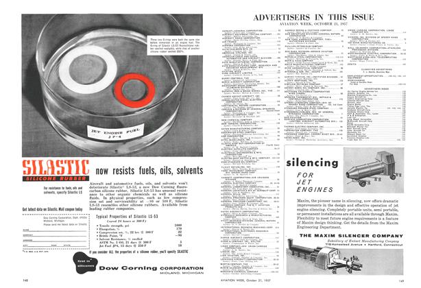 Advertisement, Page: 149 - October 21, 1957 | Aviation Week