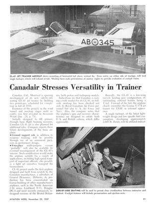 Canadair Stresses Versatility in Trainer, Page: 81 - November 25, 1957 | Aviation Week