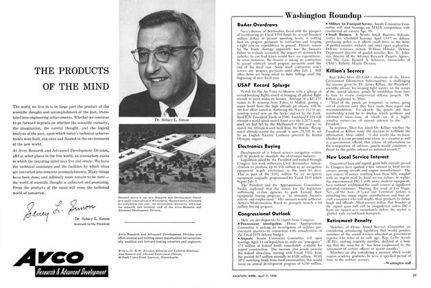 Washington Roundup, Page: 25 - April 7, 1958 | Aviation Week