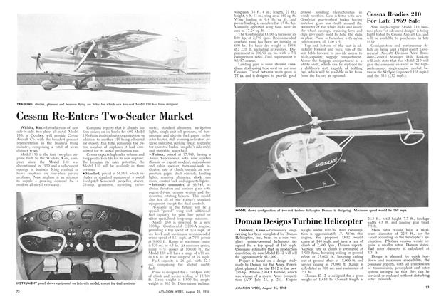 Doman Designs Turbine Helicopter, Page: 73 - August 25, 1958 | Aviation Week