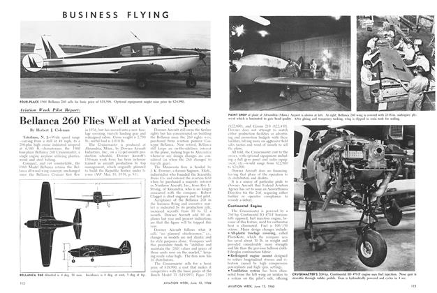 Bellanca 260 Flies Well at Varied Speeds, Page: 112 - June 13, 1960 | Aviation Week