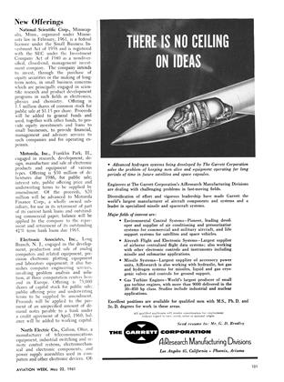 New Offerings, Page: 101 - May 22, 1961 | Aviation Week