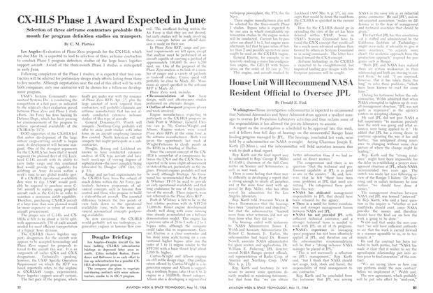 Cx-hls Phase 1 Award Expected in June, Page: 22 - May 11, 1964 | Aviation Week