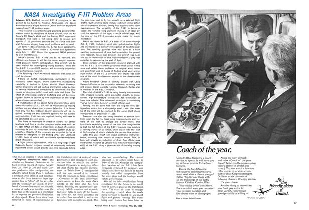 Nasa Investigating F-111 Problem Areas, Page: 86 - May 27, 1968 | Aviation Week