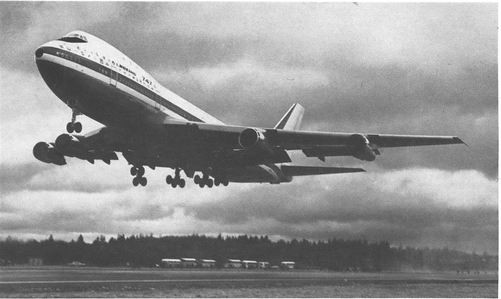 Flap Systems, NearVertical Bogie Position Shown During Giant Jet's First Trip Aloft, Page:  - February 17, 1969 | Aviation Week