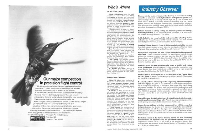 Industry Observer, Page: 13 - September 29, 1969 | Aviation Week