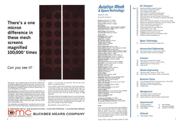 Table of Contents, Page: 7 - August 24, 1970 | Aviation Week