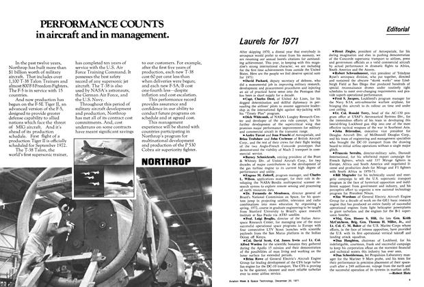 Laurels for 1971, Page: 9 - December 20, 1971 | Aviation Week