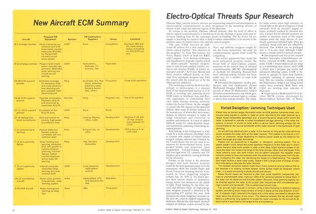 New Aircraft ECM Summary, Page: 74 - February 21, 1972 | Aviation Week