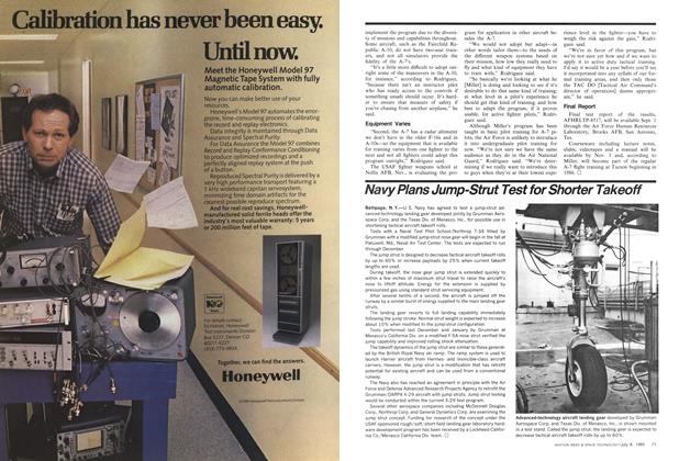 Navy Plans Jump-Strut Test for Shorter Takeoff, Page: 71 - JULY 8, 1985 | Aviation Week