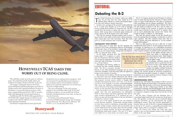 Debating the B-2, Page: 11 - NOVEMBER 28, 1988 | Aviation Week