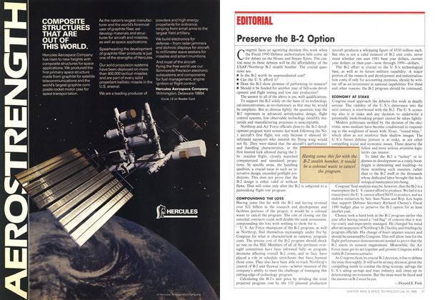 Preserve the B-2 Option, Page: 13 - JULY 24, 1989 | Aviation Week