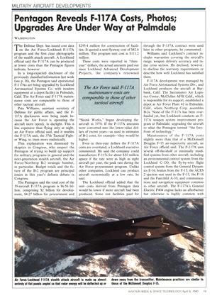 Pentagon Reveals F-117A Costs, Photos; Upgrades Are Under Way at Palmdale, Page: 19 - APRIL 9, 1990 | Aviation Week