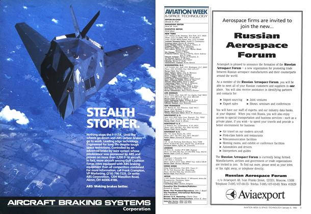 AIRCRAFT BRAKING SYSTEMS, Page: 2 - JANUARY 6, 1992 | Aviation Week