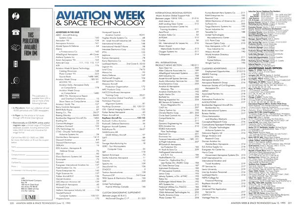Advertisement: Aviation Week & Space Technology, Page: 220 - JUNE 12, 1995 | Aviation Week