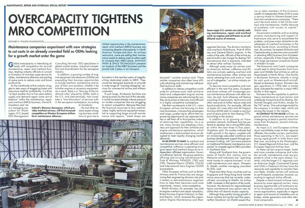 OVERCAPACITY TIGHTENS MRO COMPETITION, Page: 46 - JULY 17, 1995 | Aviation Week