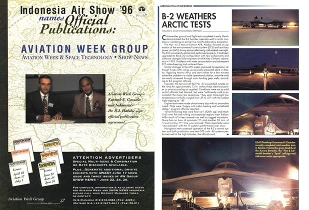 B-2 WEATHERS ARCTIC TESTS, Page: 55 - MAY 6, 1996 | Aviation Week