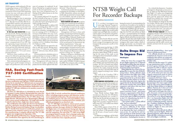 FAA, Boeing Fast-Track 757-300 Certification, Page: 74 - EBRUARY 1, 1999 | Aviation Week