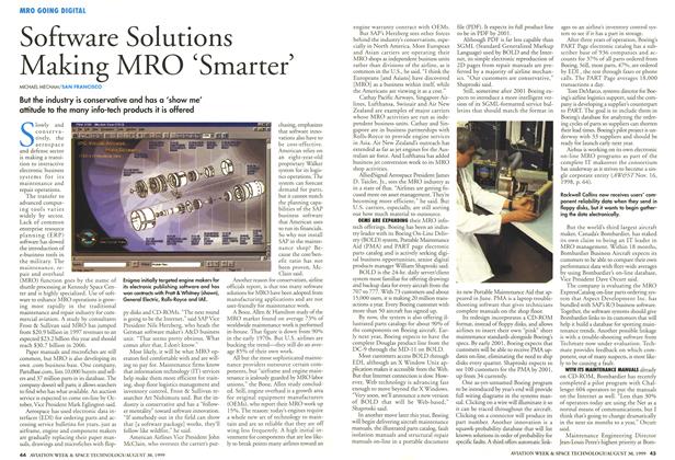 Software Solutions Making MRO ‘Smarter’, Page: 44 - AUGUST 30, 1999 | Aviation Week