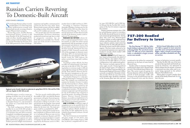 757-300 Readied for Delivery to Israel, Page: 53 - JANUARY 24, 2004 | Aviation Week