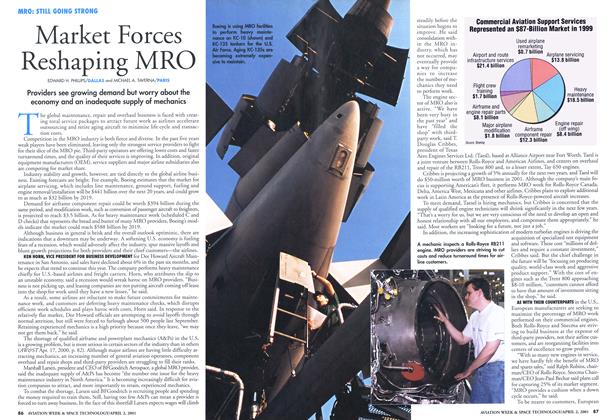 Market Forces Reshaping MRO, Page: 86 - APRIL 2, 2001 | Aviation Week