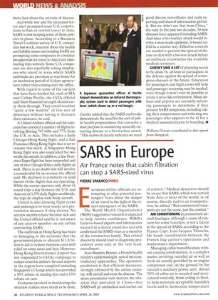 SARS In Europe, Page: 24 - APRIL 28, 2003 | Aviation Week