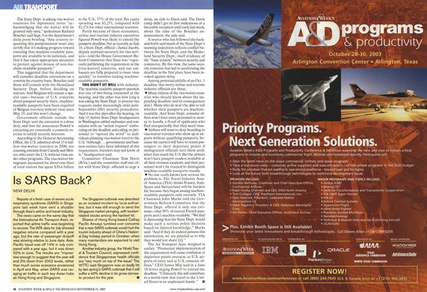 Is Sars Back?, Page: 38 - SEPTEMBER 15, 2003 | Aviation Week