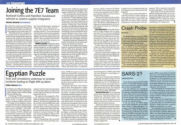 SARS-2?, Page: 39 - FEBRUARY 9, 2004 | Aviation Week
