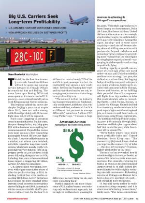 Big U.S. Carriers Seek Long-term Profitability, Page: 61 - MAY 21-JUNE 3, 2018 | Aviation Week