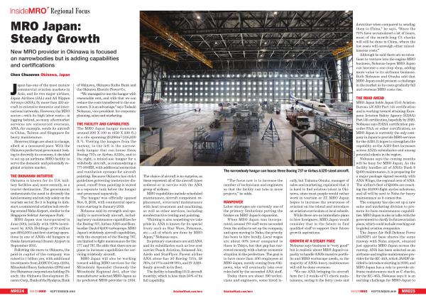 MRO Japan: Steady Growth, Page: MRO24 - SEPTEMBER 16-29, 2019 | Aviation Week