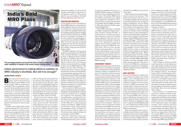 India's Bold MRO Plans, Page: MRO22 - SEPTEMBER 13-26, 2021 | Aviation Week