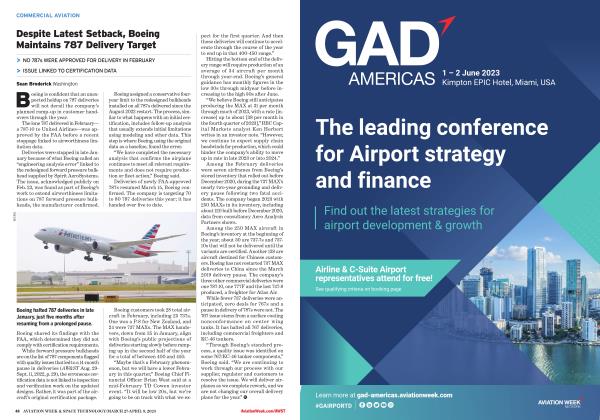 Despite Latest Setback, Boeing Maintains 787 Delivery Target, Page: 48 - MARCH 27-APRIL 9, 2023 | Aviation Week