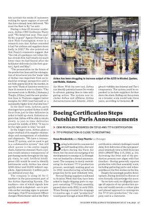 Boeing Certification Steps Outshine Paris Announcements, Page: 17 - JULY 3-16, 2023 | Aviation Week